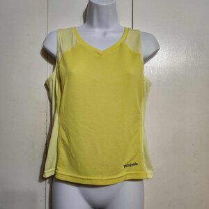 Medium Patagonia Yellow Lightweight Sleeveless Athletic Running Hiking Top